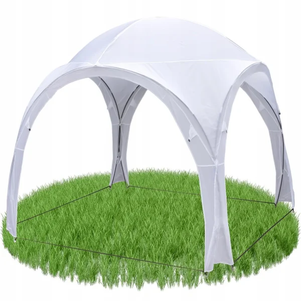 Pavilion pentru gradina/comercial, pliabil, alb, 3.2x3.2x2.5 m, Jumi
