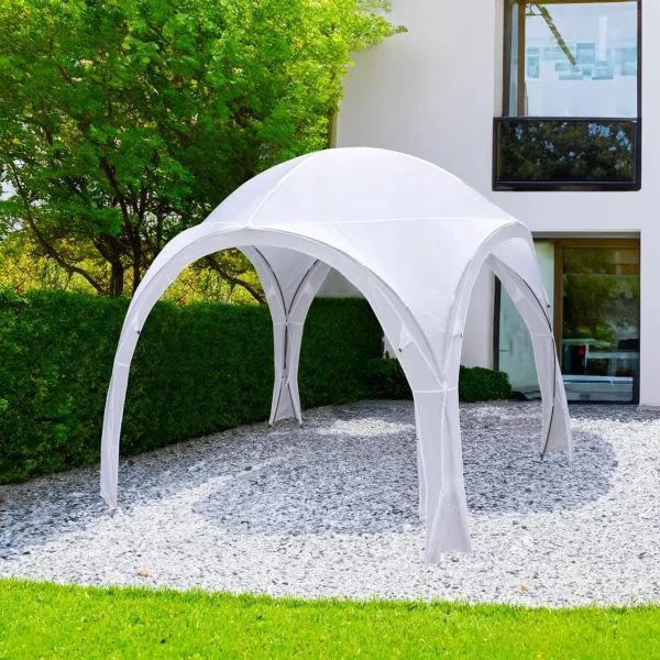 Pavilion pentru gradina/comercial, pliabil, alb, 3.2x3.2x2.5 m, Jumi
