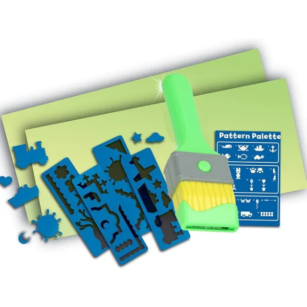Pensula LED, Verk Group, cu covoras fluorescent, sabloane, 21 modele, 59x29 cm
