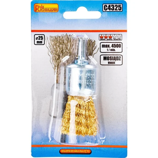 Perie sarma alama, circulara, cu tija, 25 mm, Richmann