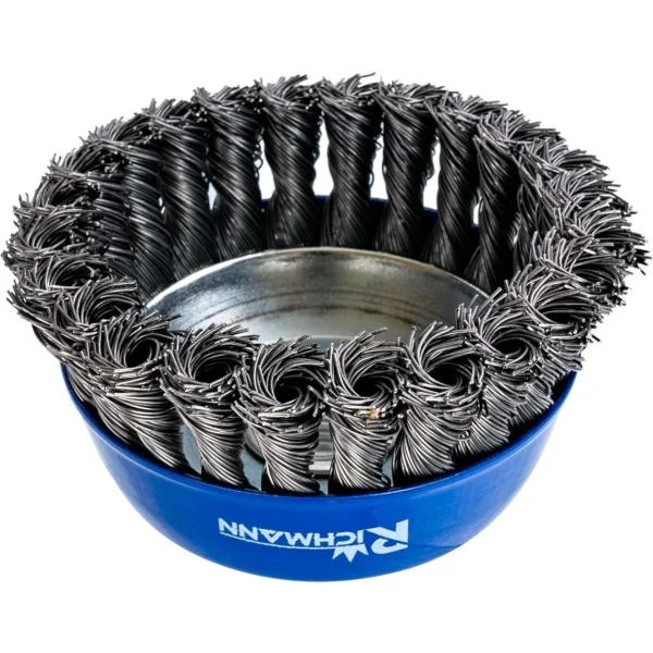 Perie sarma din otel, tip cupa, cu toroane, M14, 100 mm, Richmann