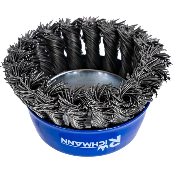 Perie sarma otel, tip cupa, cu toroane, M14, 80 mm, Richmann 