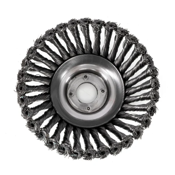 Perie sarma, tip cupa, cu toroane, pentru motocoasa/trimmer, Micul Fermier, 150 mm