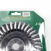 Perie sarma, tip cupa, cu toroane, pentru motocoasa/trimmer, Micul Fermier, 200 mm