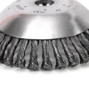 Perie sarma, tip cupa, cu toroane, pentru motocoasa/trimmer, Micul Fermier, 200 mm