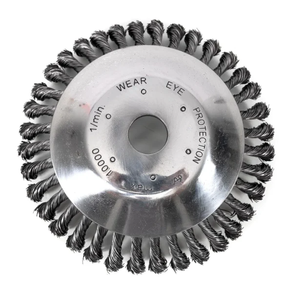 Perie sarma, tip cupa, cu toroane, pentru motocoasa/trimmer, Micul Fermier, 200 mm