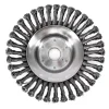 Perie sarma, tip cupa, cu toroane, pentru motocoasa/trimmer, Micul Fermier, 200 mm