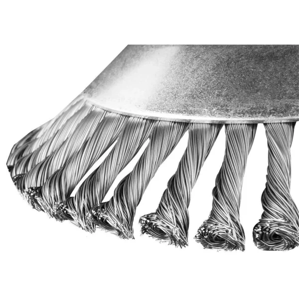 Perie sarma, tip cupa, cu toroane, pentru motocoasa/trimmer, otel, 200x25.4 mm, Graphite