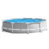 Piscina structura metalica, rotunda, cu filtru, pompa, gri, 305x76 cm, Intex Prism Frame
