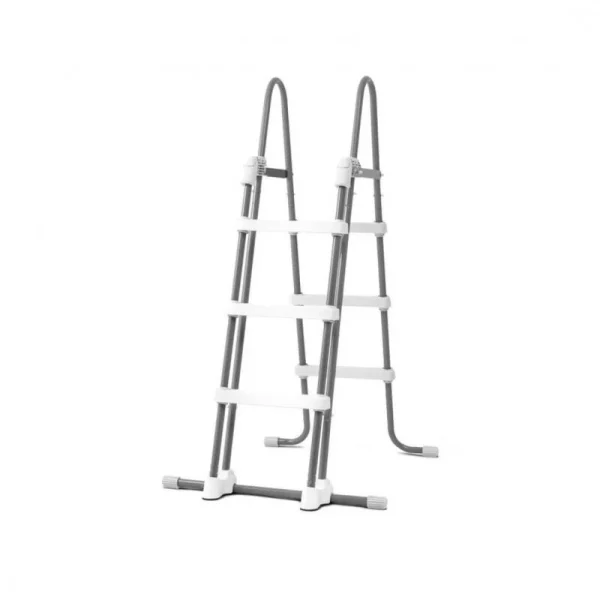 Piscina structura metalica, rotunda, cu filtru, pompa, scara, prelata acoperire, gri, 457x107 cm, Intex Prism Frame
