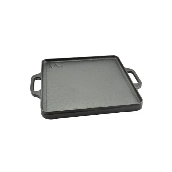 Placa gratar de fonta, patrata, 2 fete, 32x32 cm, Perfect Home