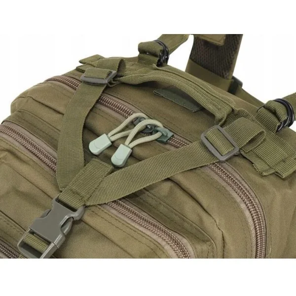 Ghiozdan/rucsac tactic, Trizand, 5 compartimente, poliester 600D, verde, 35 L, 37x29x55 cm