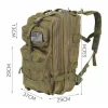 Ghiozdan/rucsac tactic, Trizand, 5 compartimente, poliester 600D, verde, 35 L, 37x29x55 cm