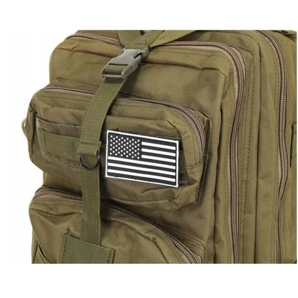 Ghiozdan/rucsac tactic, Trizand, 5 compartimente, poliester 600D, verde, 35 L, 37x29x55 cm