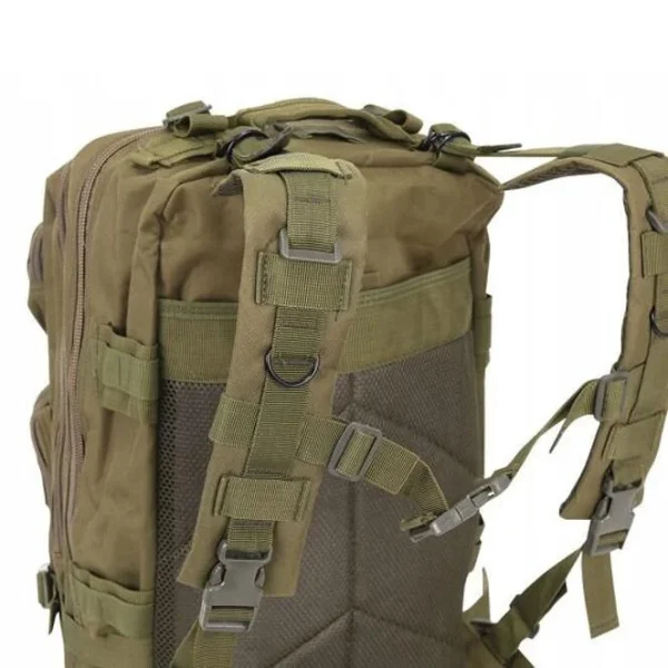Ghiozdan/rucsac tactic, Trizand, 5 compartimente, poliester 600D, verde, 35 L, 37x29x55 cm