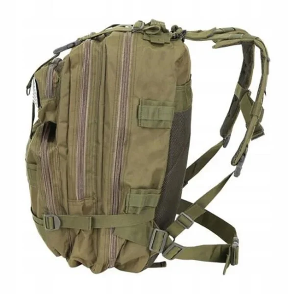 Ghiozdan/rucsac tactic, Trizand, 5 compartimente, poliester 600D, verde, 35 L, 37x29x55 cm