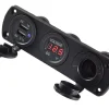 Priza suplimentara impermeabila pentru vehicule Off Road, ATV, SSV, tensiune 12V, 2 x USB si Voltmetru