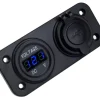 Panou electric suplimentar impermeabil pentru vehicule Off Road, ATV, SSV, tensiune 12-24V, 2 x USB si Voltmetru