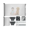Poarta, plasa, de siguranta, protectie copii, retractabila, gri, 13x160x85 cm, Ruhhy