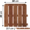 Podea de gradina din lemn, maro, 30x30 cm