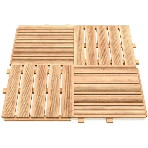 Podea de gradina din lemn, natur, 30x30 cm