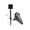 Lampa solara pentru gradina, Verk Group, model urme animal, AA, 1.2 V, set 4 buc, 9x12 cm