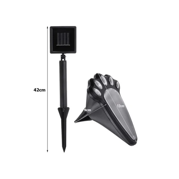 Lampa solara pentru gradina, Verk Group, model urme animal, AA, 1.2 V, set 4 buc, 9x12 cm