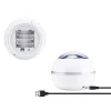 Lampa de noptiera cu proiector, Verk Group, pentru copii, cupola rotativa, 2 moduri, diferite culori, 4xAAA, incarcare USB, 12x10 cm