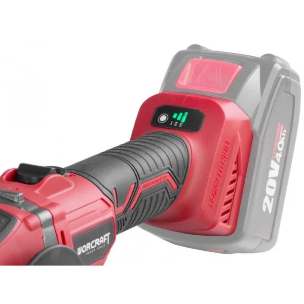 Polizor unghiular, polisat, Worcraft, 20V Li-ion (acumulator neinclus), turatie reglabila, 150 mm