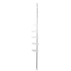 Organizator baie, raft de baie de tip "coltar" cu brat telescopic, cu 4 etajere si suport pentru prosop
