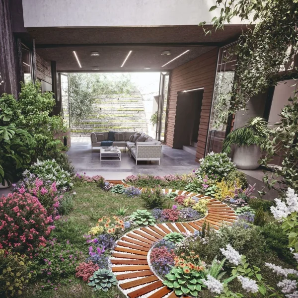 Poteca de gradina din lemn, maro, 30x600 cm