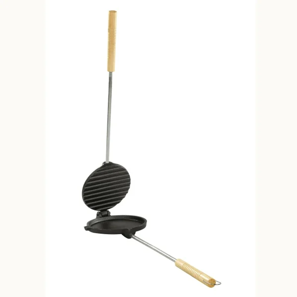 Prajitor pentru slanina, fonta, cu maner, 53 cm, 15 cm, Artool