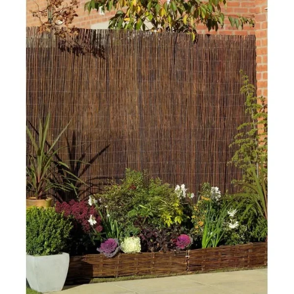 Gard gradina/paravan din rachita naturala, 5x2 m