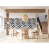 Panou decorativ, PVC, model mozaic, alb si negru, 96x48.5cm