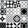 Panou decorativ, PVC, model mozaic, alb si negru, 96x48.5cm