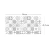 Panou decorativ, PVC, model mozaic, alb si negru, 96x48.5cm