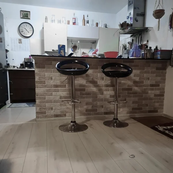 Panou decorativ, PVC, model caramida 3D, nuante gri deschis, 96x48.5cm