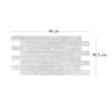 Panou decorativ, PVC, model caramida 3D, nuante gri deschis, 96x48.5cm