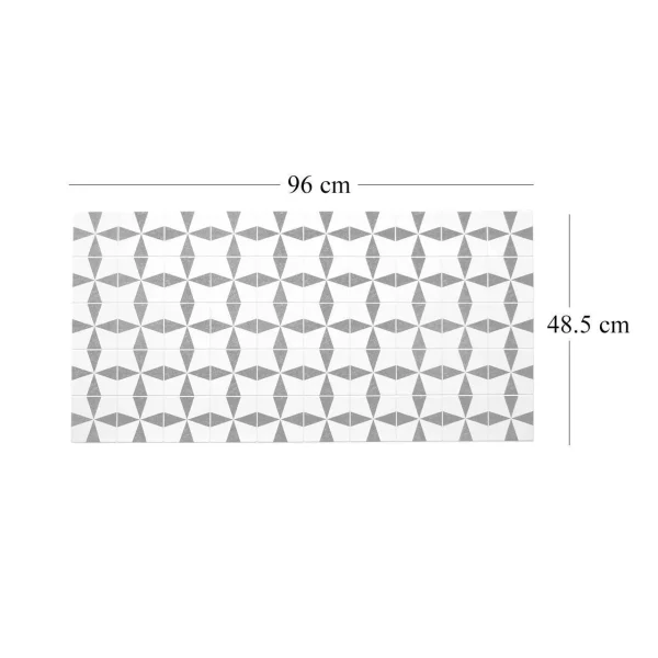Panou decorativ, PVC, model marmura, abstract, alb si negru, 96x48.5cm