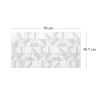Panou decorativ, PVC, model marmura, geometric, alb si gri, 96x48.5cm