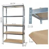 Raft depozitare, metalic, 5 polite, 175 kg, 90x40x180 cm, Malatec