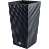 Set 2 ghivece de flori, Rato, imitatie ratan, inalte, 32.5x32.5x61 cm, antracit, Prosperplast