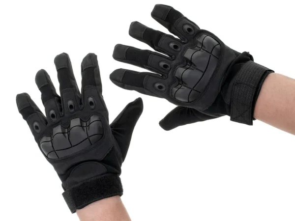 Manusi Tactice cu elemente de protectie, marime XL, cu destinatie Moto, ATV, SSV, QUAD, culoare Neagra