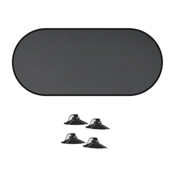 Parasolar Luneta Auto, 100 x 50 cm, culoare Neagra, prindere cu ventuze