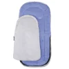 Sac de dormit pentru copii, bebelusi, cu husa, gri si albastru, 90x43/35 cm, Springos