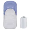 Sac de dormit pentru copii, bebelusi, cu husa, gri si albastru, 90x43/35 cm, Springos
