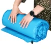 Saltea camping auto-gonflabila, poliester si spuma PU, albastru, 180x50 cm, Springos