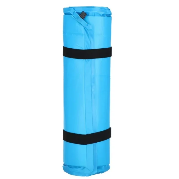 Saltea camping auto-gonflabila, poliester si spuma PU, albastru, 180x50 cm, Springos
