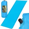 Saltea camping auto-gonflabila, poliester si spuma PU, albastru, 180x50 cm, Springos