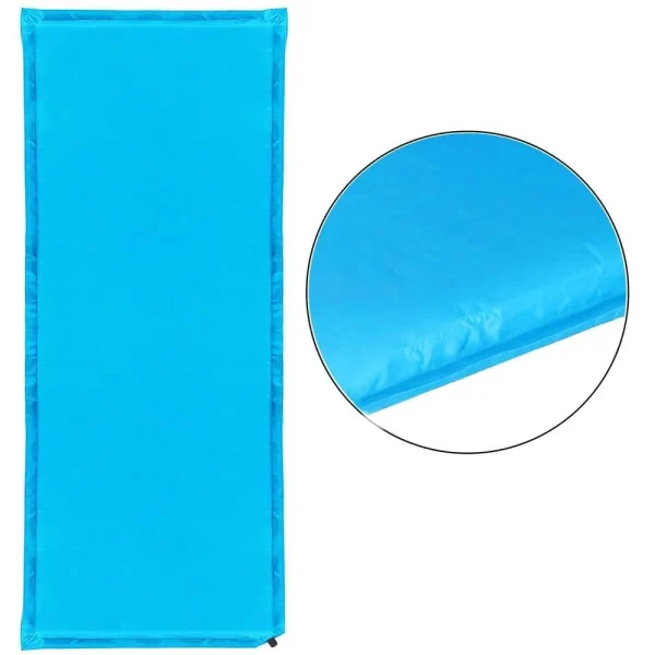 Saltea camping auto-gonflabila, poliester si spuma PU, albastru, 180x50 cm, Springos